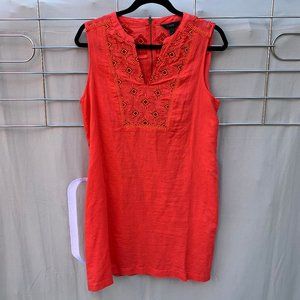 J Crew Sleeveless Embroidered Sunburst Dress S